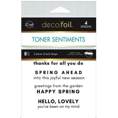 iCraft Deco Foil Toner Card Fronts - Spring Ahead